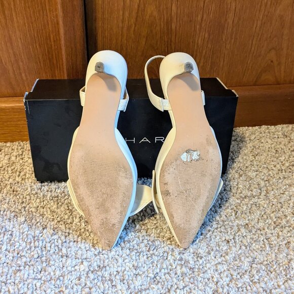 ๐ Tahari | Cream Knot Detail Slingback Kitten Heels (8.5) ๐ - Picture 5 of 7